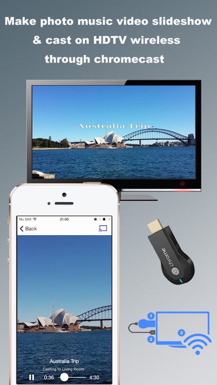 SlideshowCast – Make Photo Video Music Slideshow & Cast on TV through Chromecast