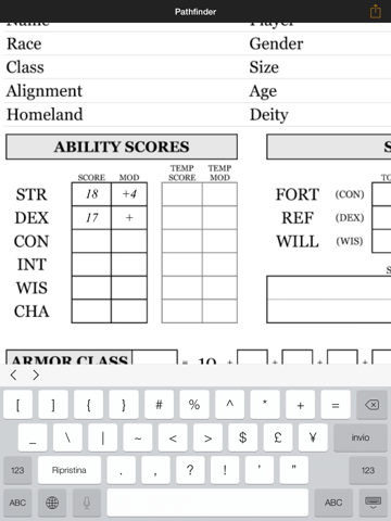 Screenshot #6 pour Real Sheet: Pathfinder + Dice Table