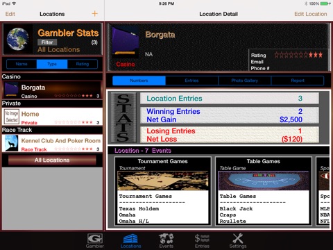 Gambler Stats screenshot 2