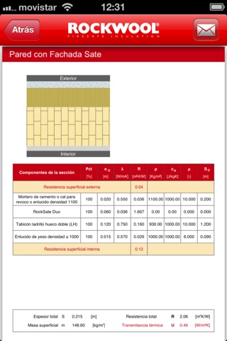 ROCKWOOL U-Value Calculator screenshot 3