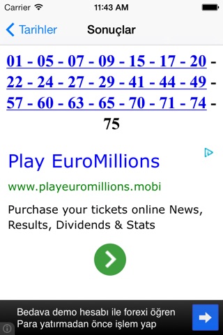 Sayısal Loto Sonuçları screenshot 4