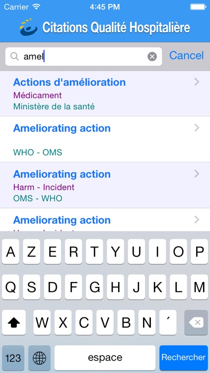 Citations Q-H (qualité hospitalière)