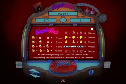 Simple slots - casino style slot machine screenshot 3