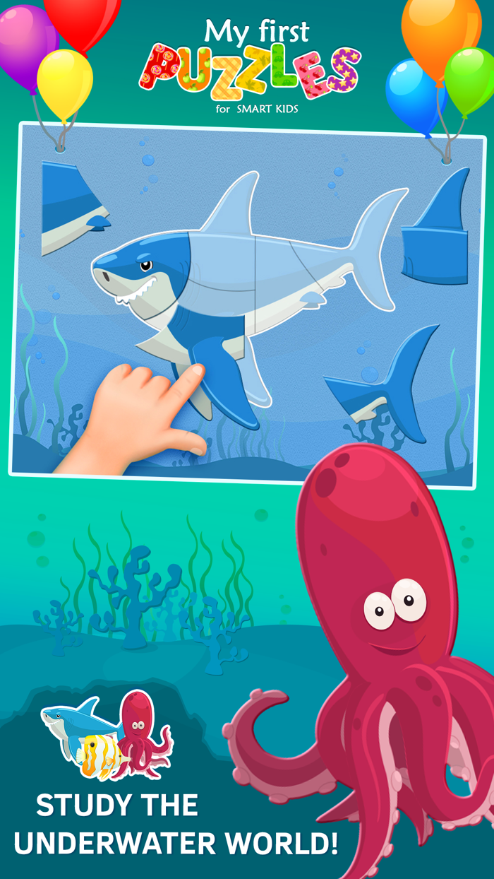 Animated Fish Jigsaw Puzzles for Kids and Toddlers