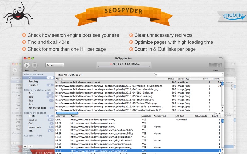 Screenshot #1 pour SEOSpyder