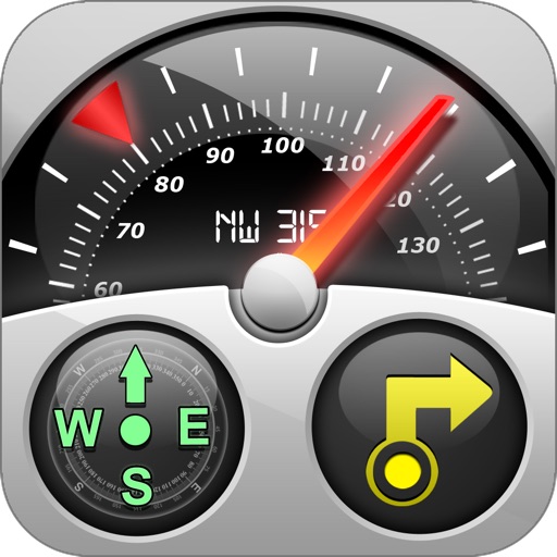 Speedometer GPS Tracker+ HUD and Track information icon