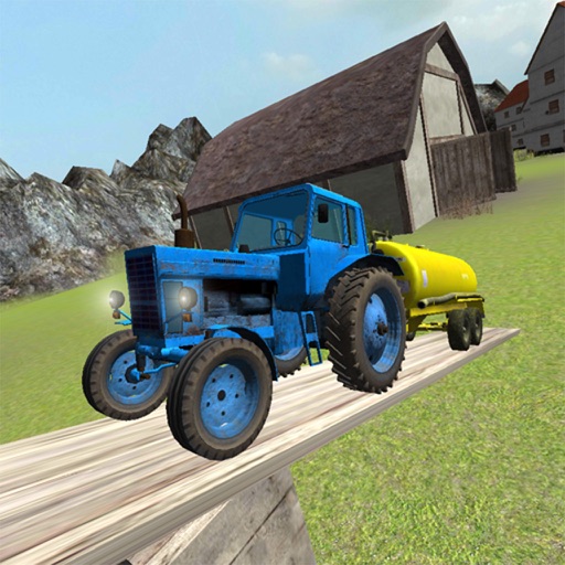 Toy Tractor Driving 3D Icon