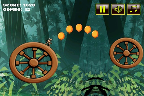 Tiny Ape Jungle Adventure - Balloons Catcher Mania - Free screenshot 2