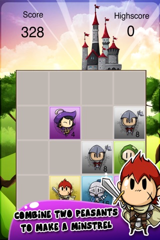2048 King The Crown - Medieval Puzzle Tiles Free screenshot 3