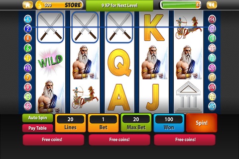 "A+" Zeus God Slots : Free 777 Slots Machine of Las Vegas and Lucky Video Poker screenshot 3