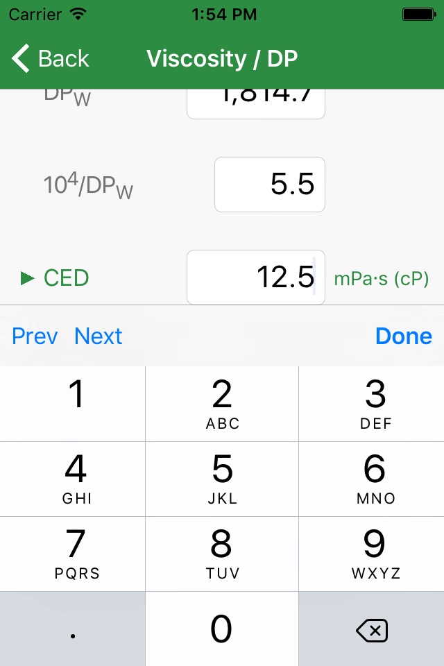 GP Cellulose Calculator screenshot 2