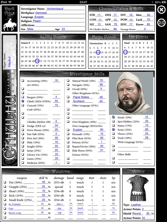 Call Of Cthulhu Character Generator