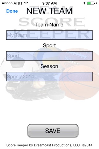 Team Score Keeper Free screenshot 2