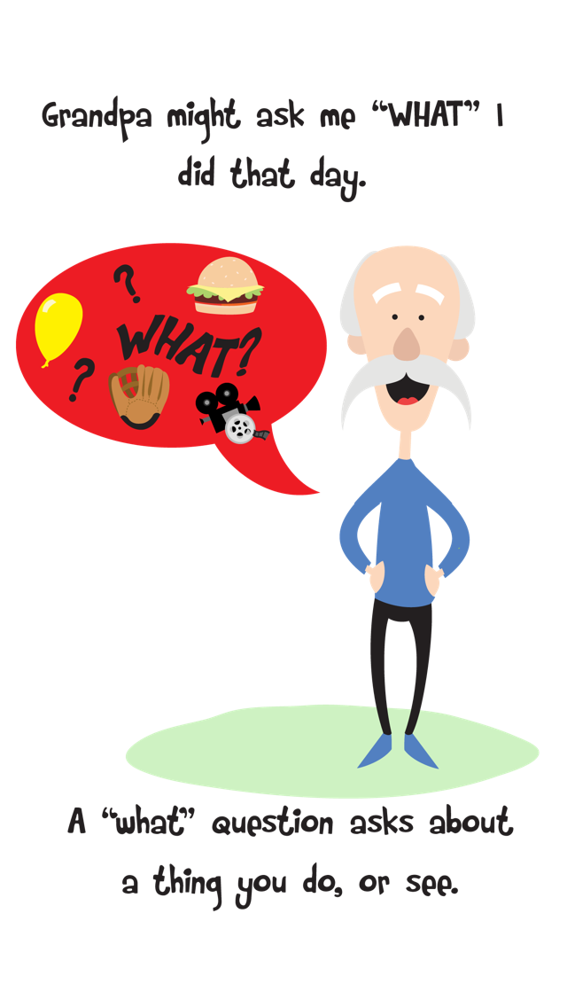 My Day With WH Words - A Social Story and Beginning Speech Tool Screenshot