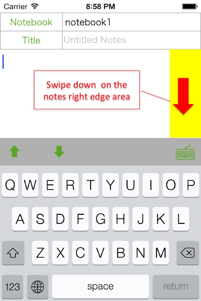 SwipeWrite - Quick Notes to Evernote - screenshot 2