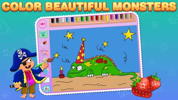 Coloring Bundle for Kids Free : Educational learning app with beautiful pages of Monsters, Pirates, Birthday and Fruits