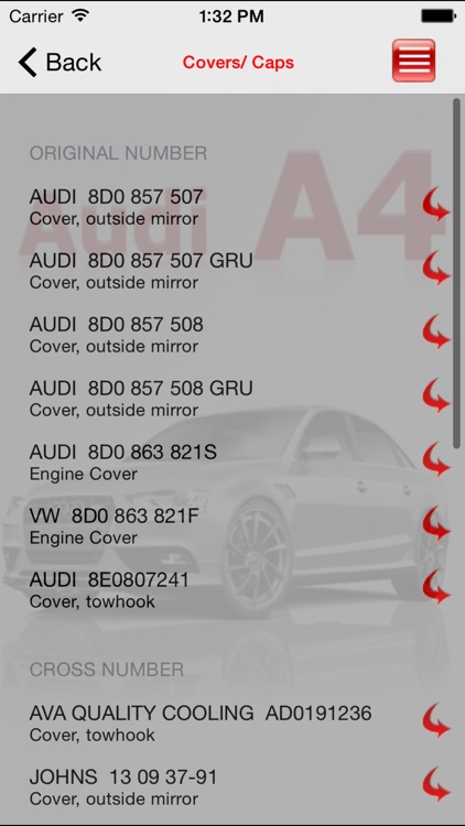 AutoParts Audi A4