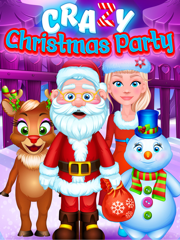 Crazy Christmas Party - Kids Dressup & Salon Games iPad screenshot