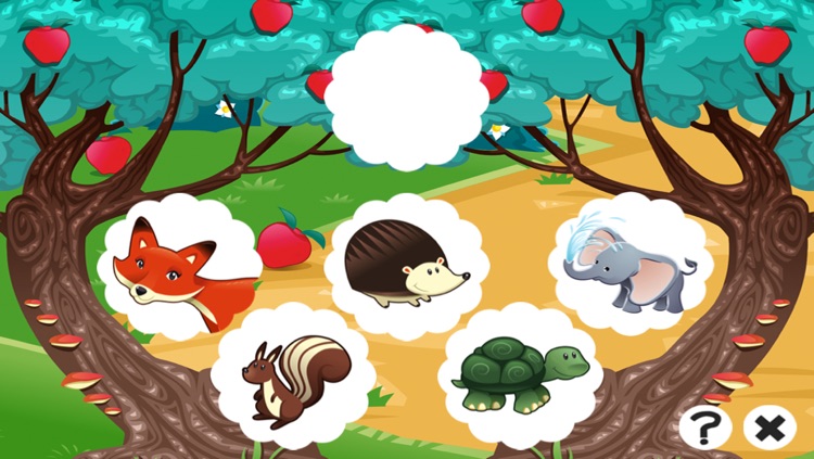 Animal game for children: Find the mistake in the forest