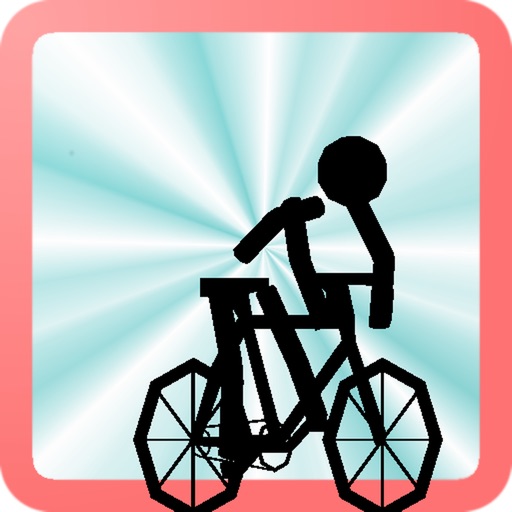 Road racing bicycle Stick man Icon