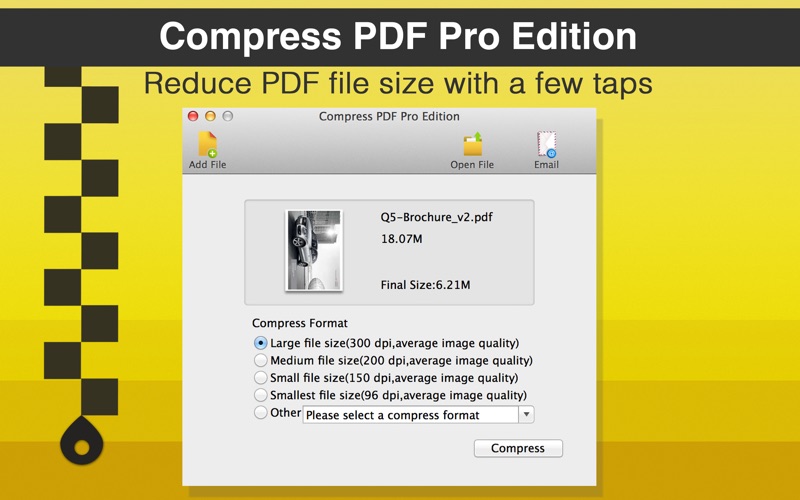 Screenshot #1 pour Compress PDF Pro Edition