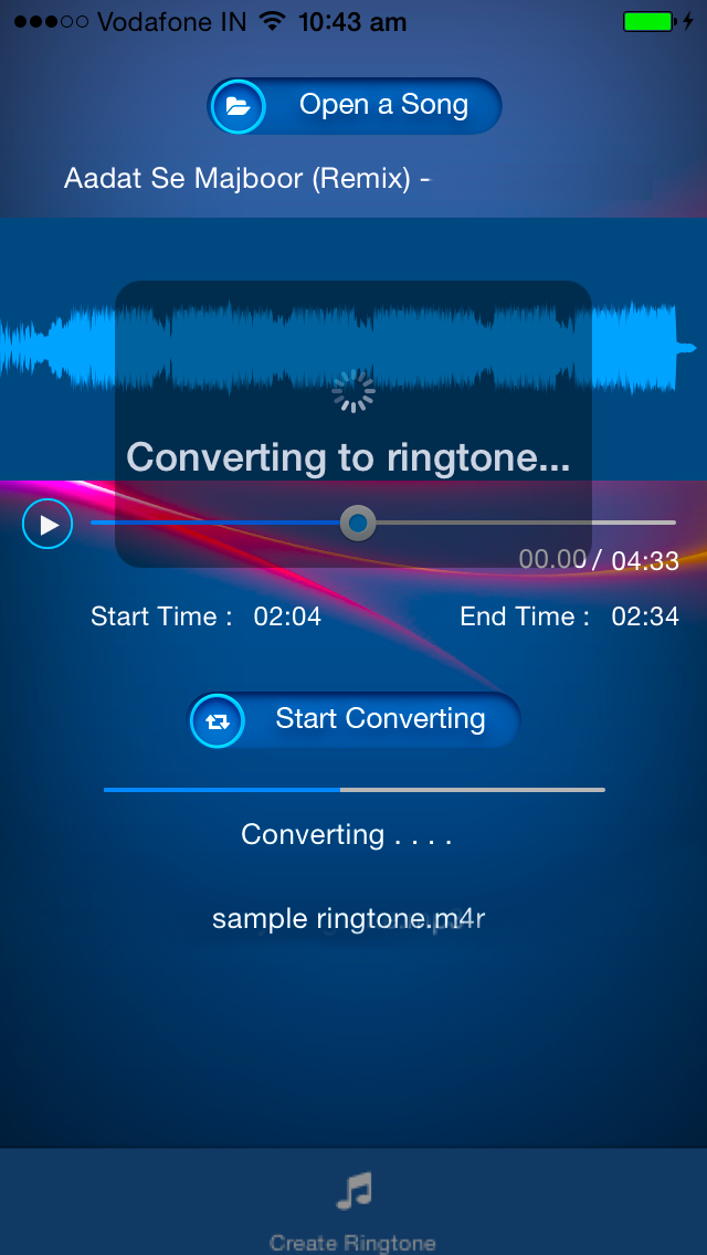 My Ringtone Pro - Create Ringtone From Songs Screenshot 1