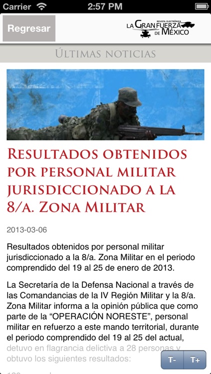 Revista Oficial La Gran Fuerza de México para iPhone