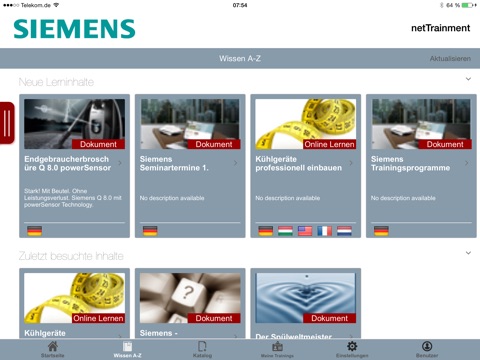 Siemens netTrainment screenshot 2