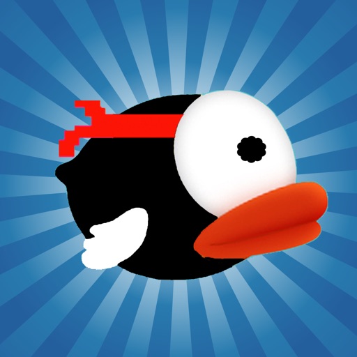 AA Ninja Bird : Don't touch the spikes,Make the red ninja stars rush over the black wall shadow.Go!Run!