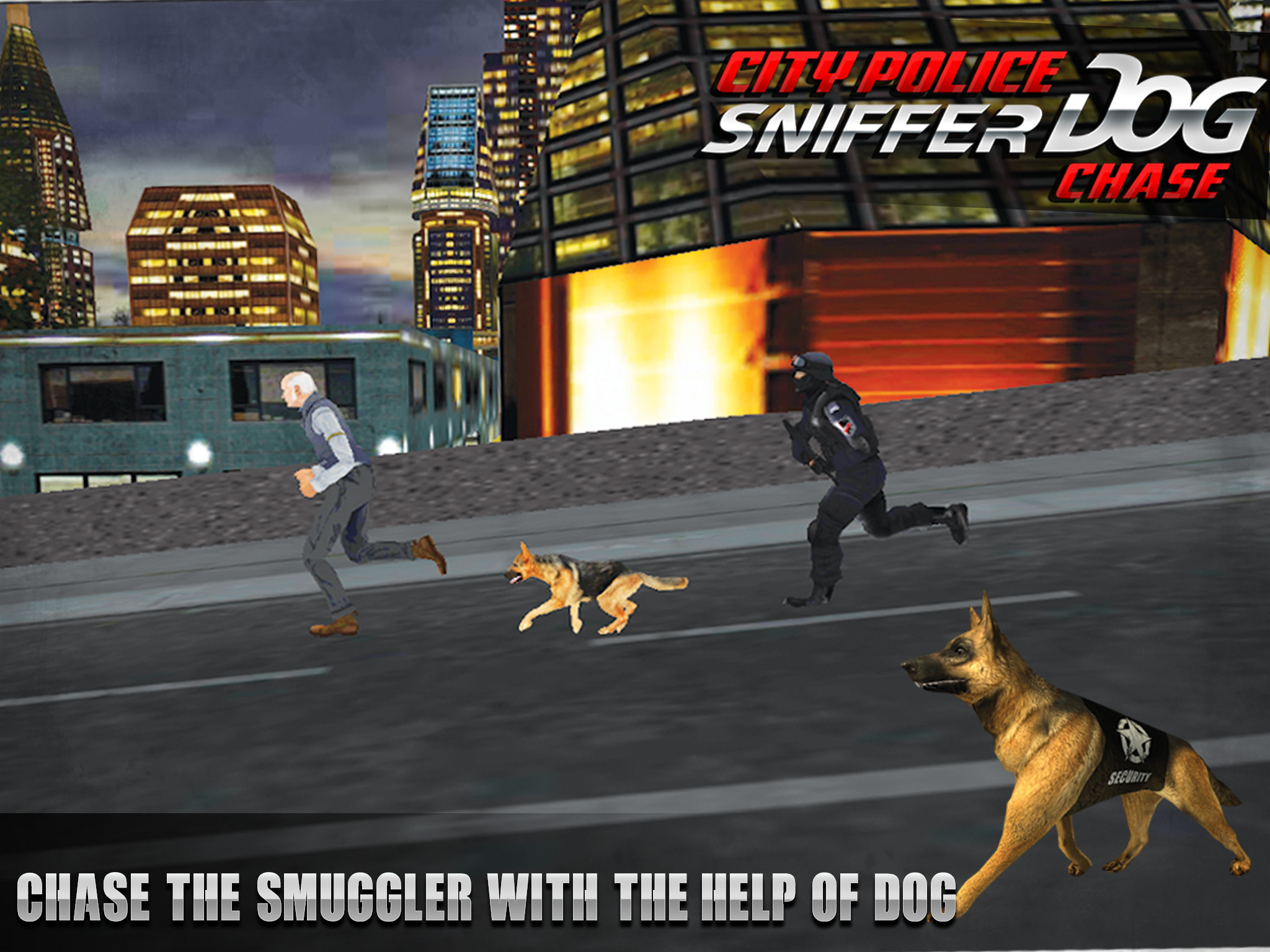 Security Police Dog Sniffer Simulator : Help forces secure the city from criminals