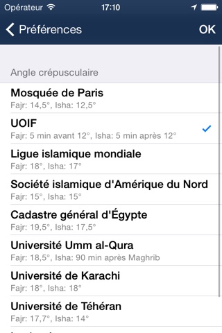 Horaires de prière géolocalisés screenshot 3