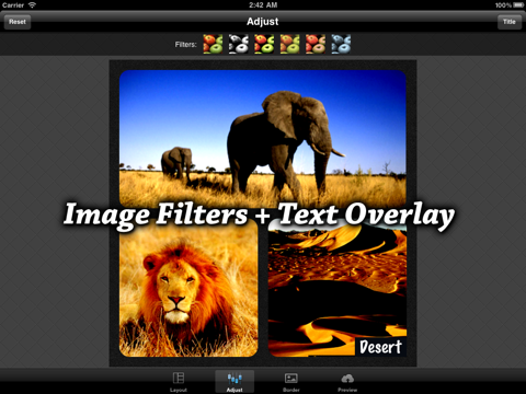 Screenshot #4 pour Photo Frame Maker HD - Pic Collage + Border Styles, Caption Text Label, Filter Effect, Image Editor