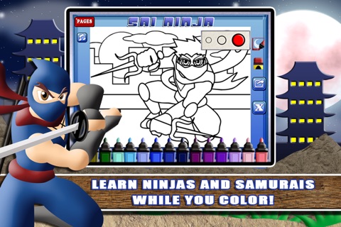 Marker Mania for Boys FREE: My Kids Doodle Ninja Hero Coloring Book screenshot 2