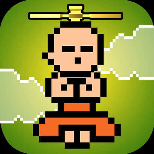Tiny Monk Flight - Play Free 8-bit Retro Pixel Helicopter Games iOS App