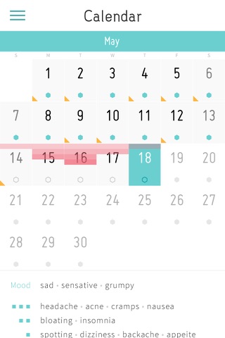 Period Tracker with Mood, Fertility & Birth Control Pill Diary with Reminder screenshot 2