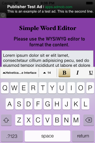 Simple Word Editor screenshot 4