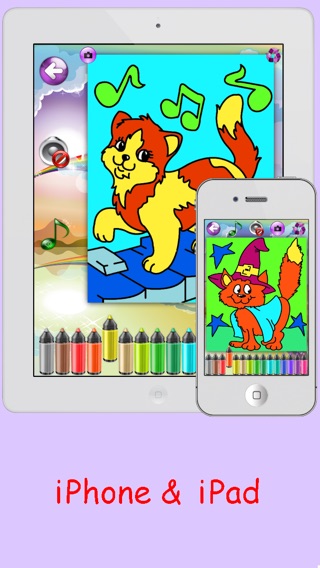Coloring Pages with Cute Kittens for Girls & Boys - Fashion Painting Sheets and Principe Games for Kids & Babiesのおすすめ画像5