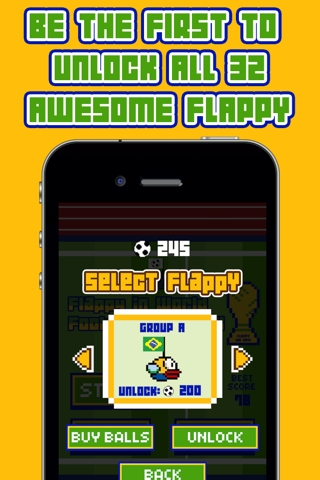 Flappy in Football cup 2014 Edition screenshot 2