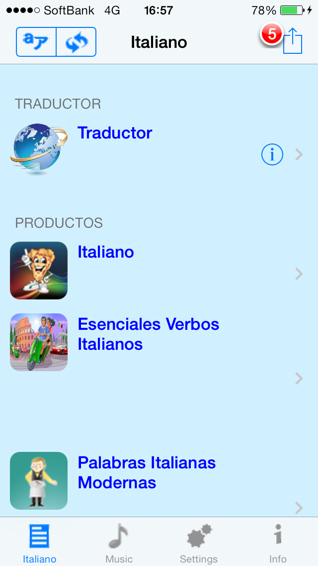 Italiano - Talking Spanish to Italian Translator and Phrasebook