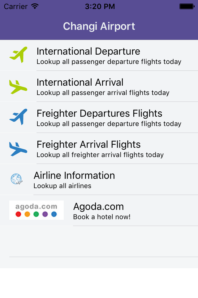 Changi Airport Flight Status