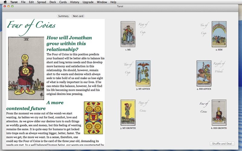 tarot iphone screenshot 3