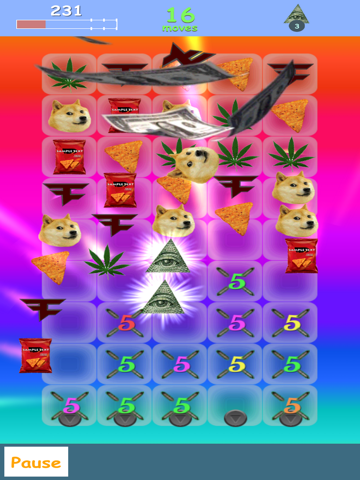 Meme Crush - MLG Kush edition iPad screenshot 5 - Games app
