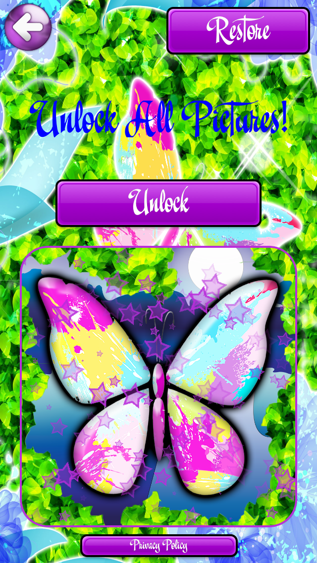 How to cancel & delete Butterfly Flutter - Coloring Pictures with Caterpillar Meadow and Dragonfly Weed Sanctuary from iphone & ipad 4