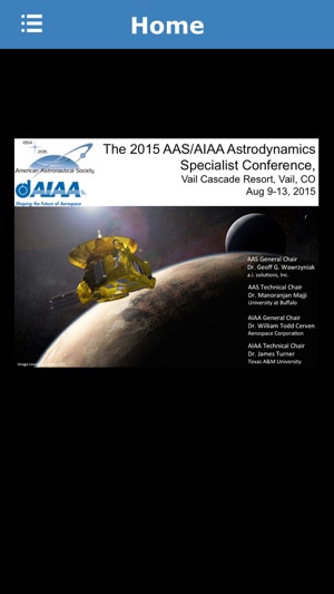 AAS/AIAA Astrodynamics Specialist Conference 2015(圖1)-速報App