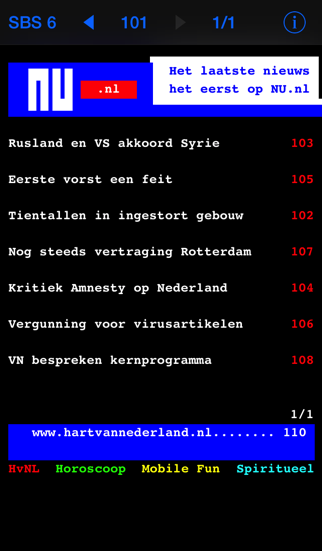 teletext - texttv iphone screenshot 1