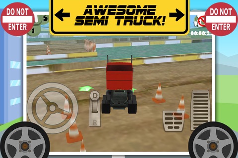 3D Semi Truck Parking Challenge Game PRO screenshot 3