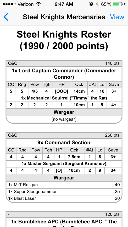 #3. Army Builder Roster Viewer (iOS) Podle: Lone Wolf Development