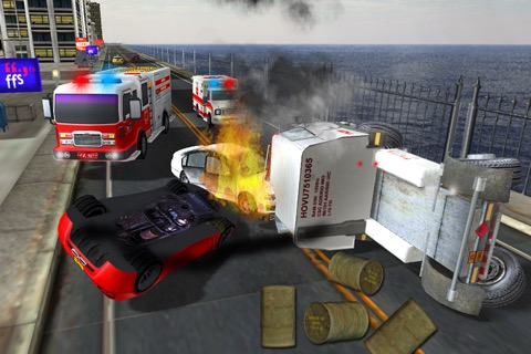 Fire truck emergency rescue 3D simulator free 2016のおすすめ画像2