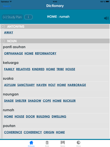 Indonesia Dictionary iPad screenshot