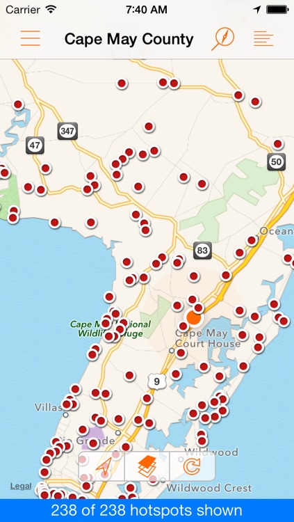 BirdsEye Hotspots - find birding locations worldwide